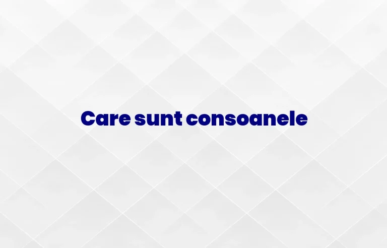 care sunt consoanele