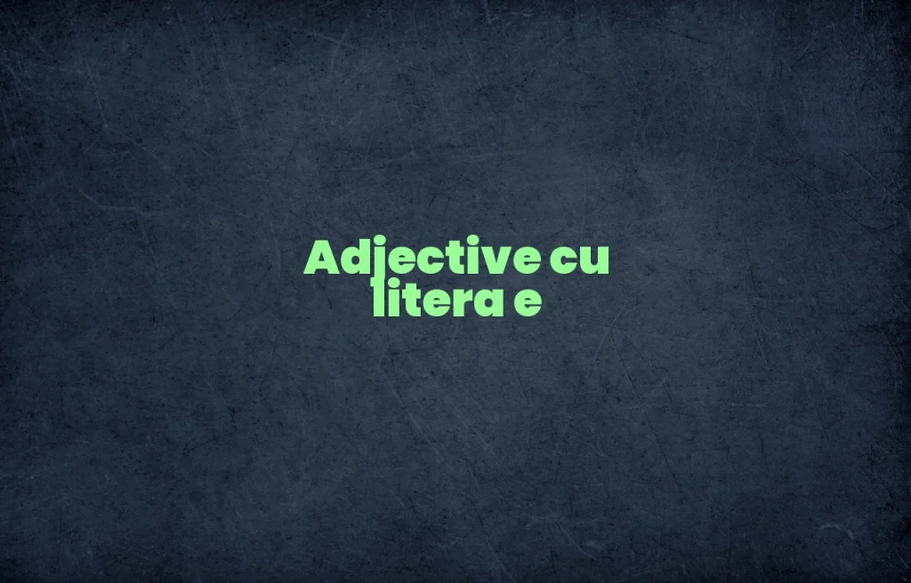 adjective cu e