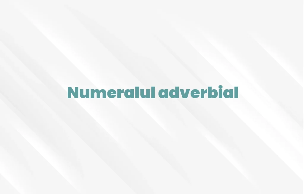 numeral adverbial