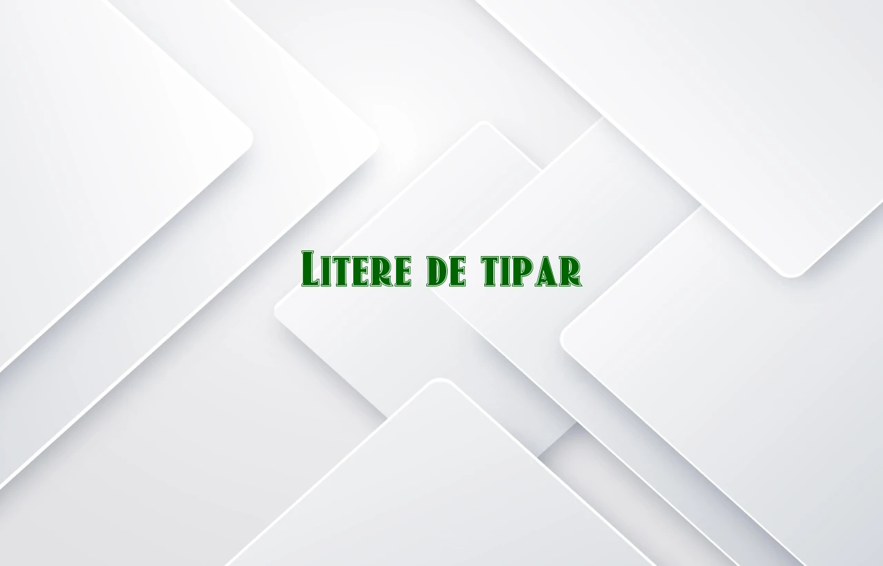 Litere de tipar