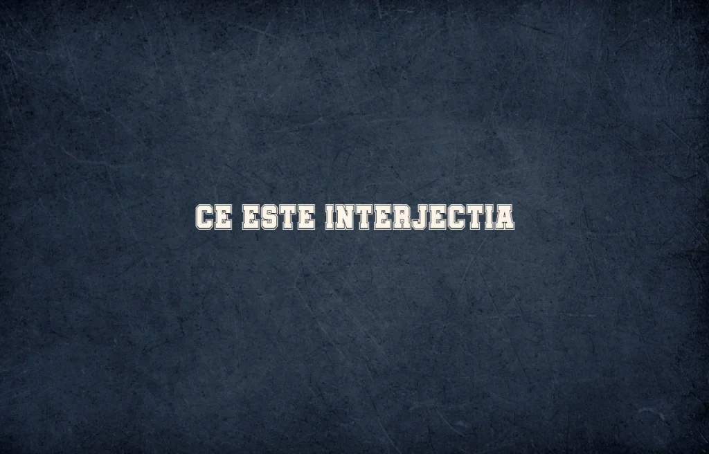 ce este interjectia