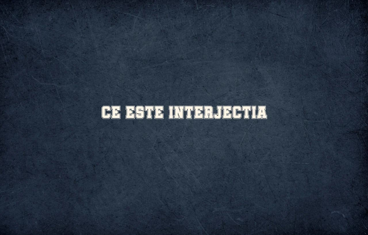 Ce este interjectia