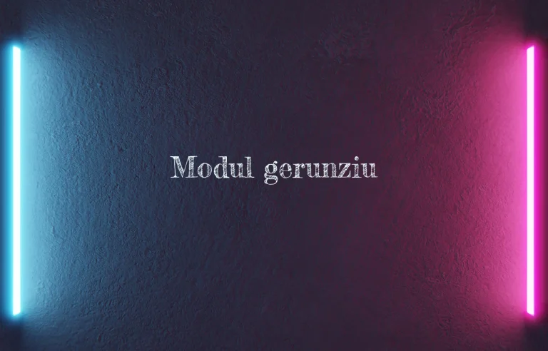 modul gerunziu