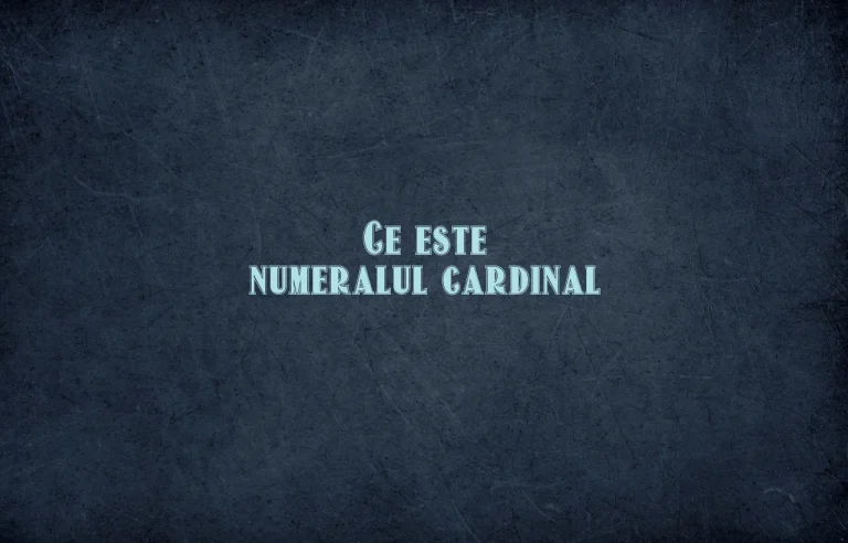 ce este numeralul cardinal