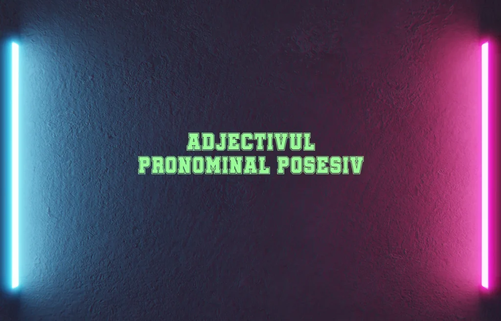 adjectivul pronominal posesiv