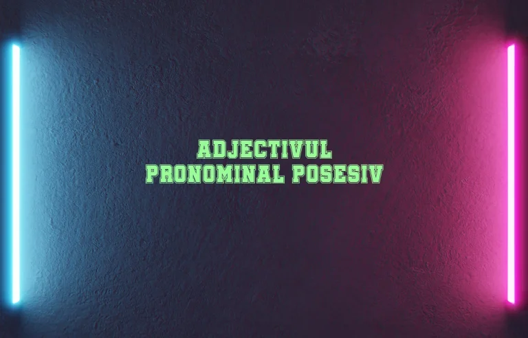 adjectivul pronominal posesiv