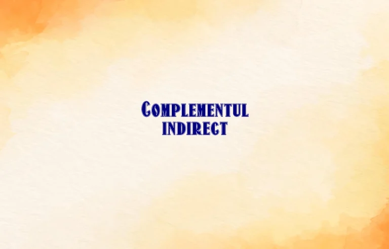 complementul indirect