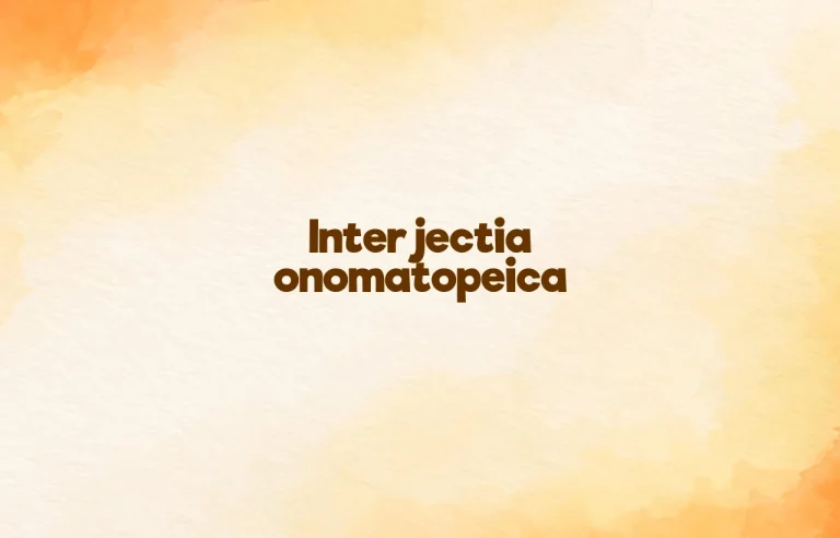 interjectie onomatopeica