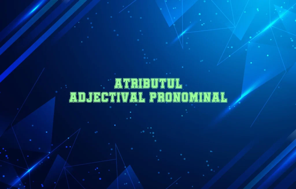 atribut adjectival pronominal