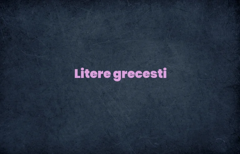 litere grecesti
