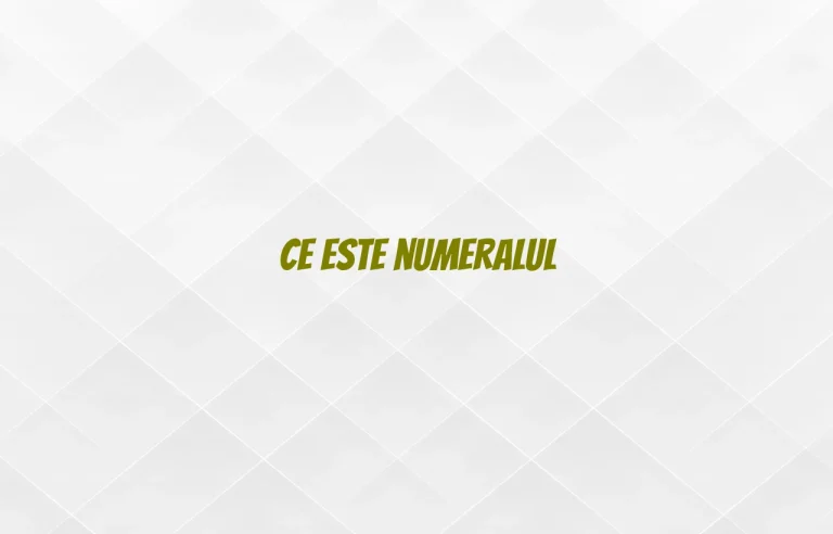 ce este numeralul