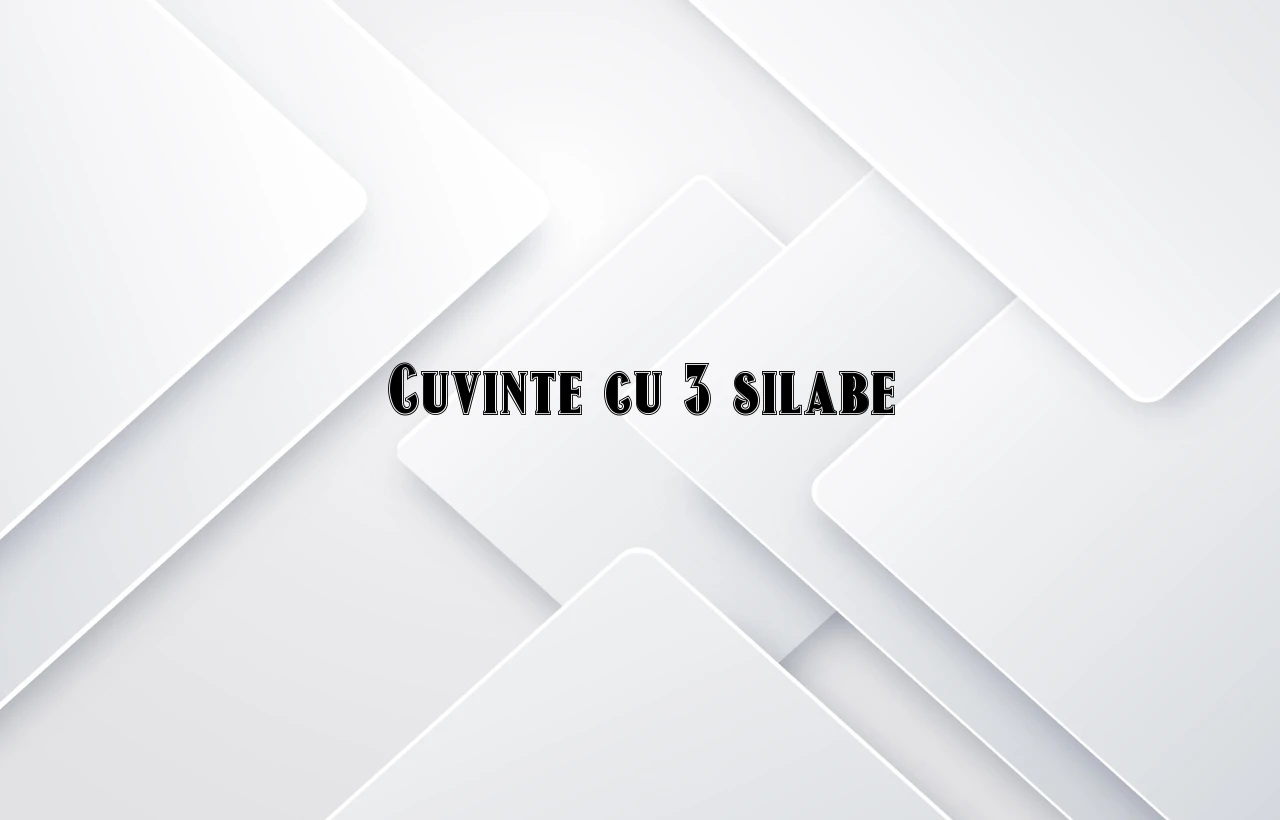 Cuvinte cu 3 silabe