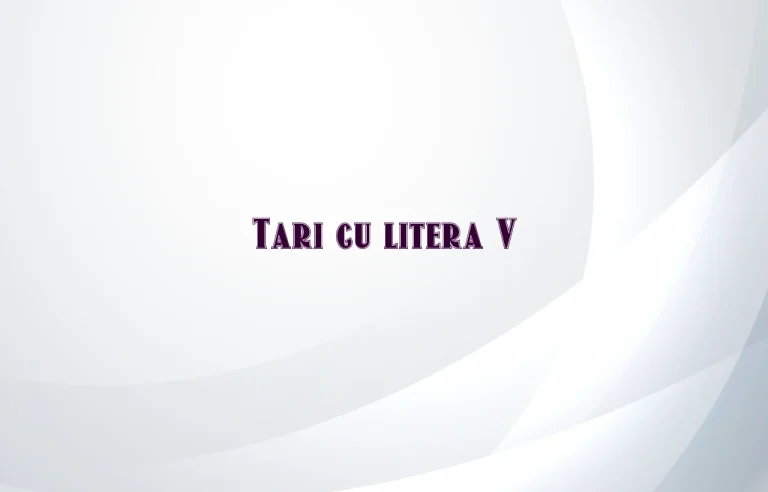 tari cu litera v