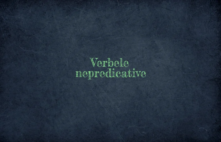 verbele nepredicative