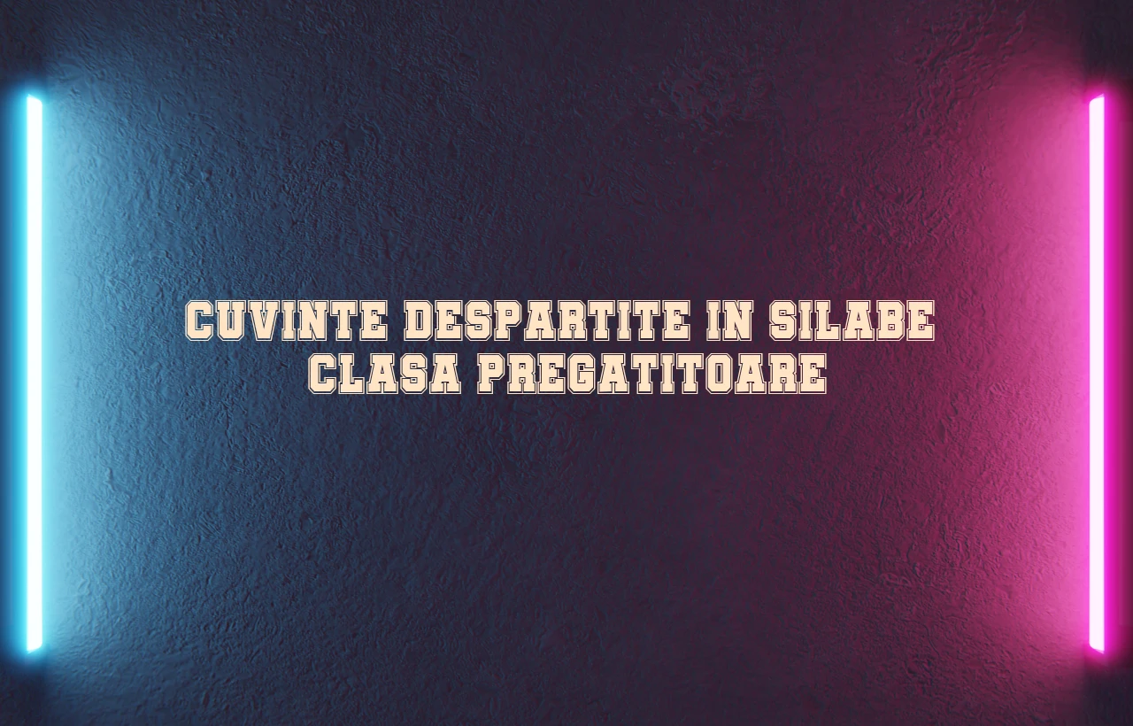 Cuvinte despartite in silabe – clasa pregatitoare