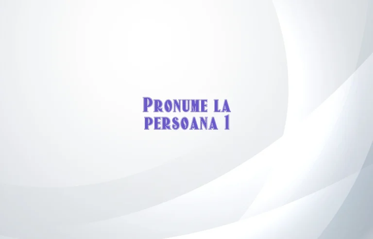 pronume la persoana 1