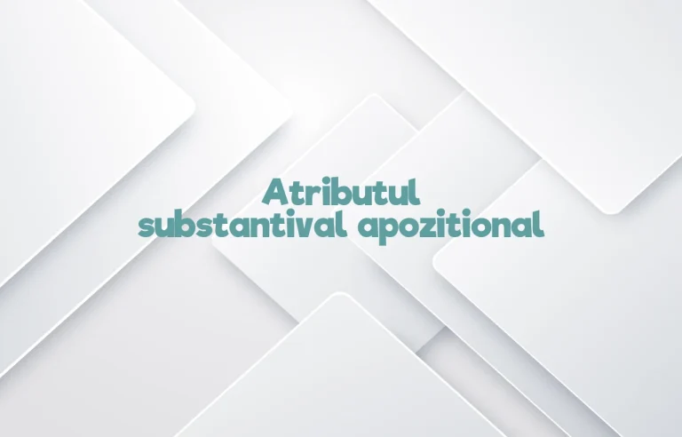 atribut substantival apozitional
