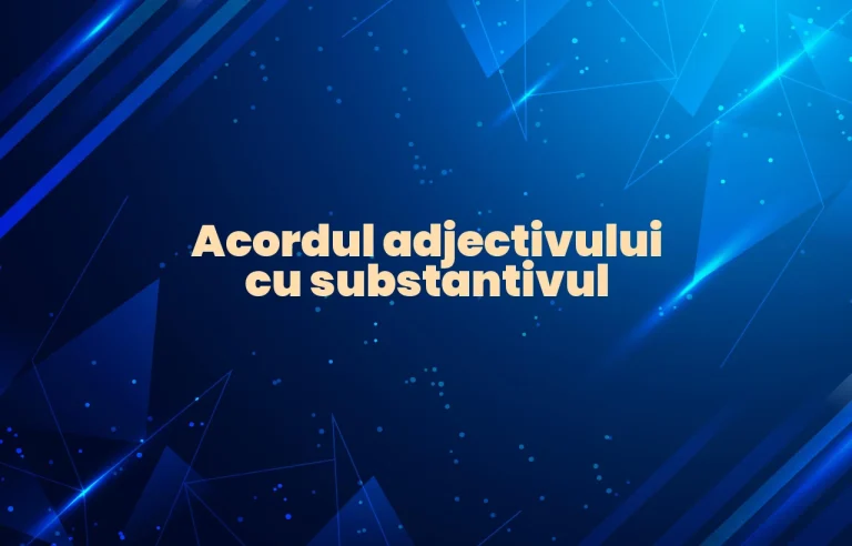 acordul adjectivului cu substantivul