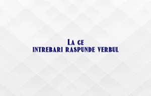 la ce intrebari raspunde verbul