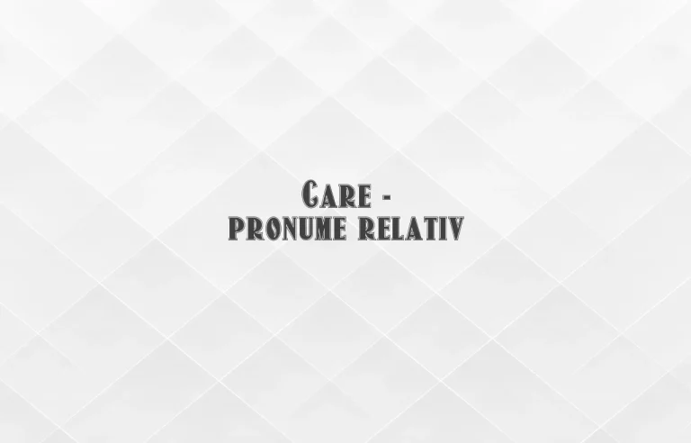 care pronume relativ