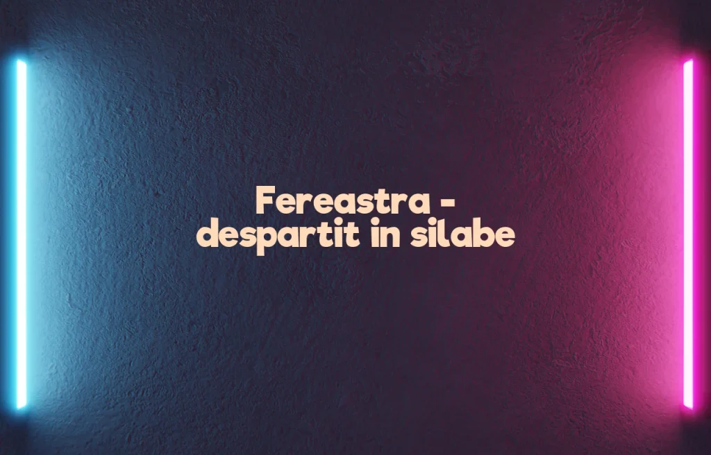 fereastra despartit in silabe