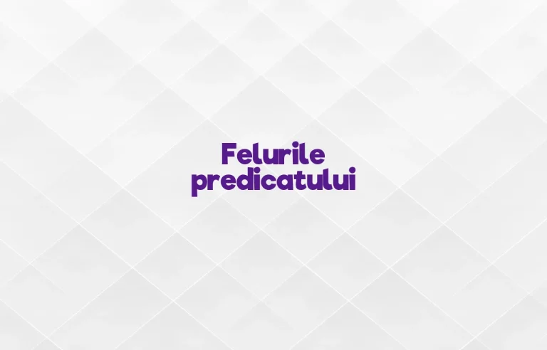 felurile predicatului