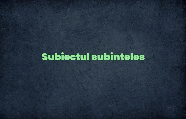 subiectul subinteles