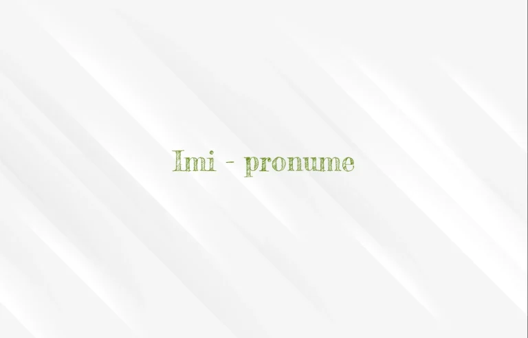 imi pronume