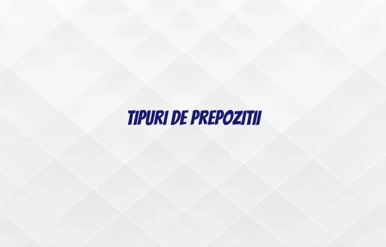 tipuri de prepozitii