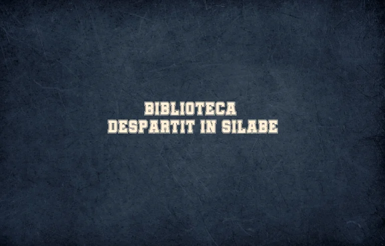 biblioteca despartit in silabe