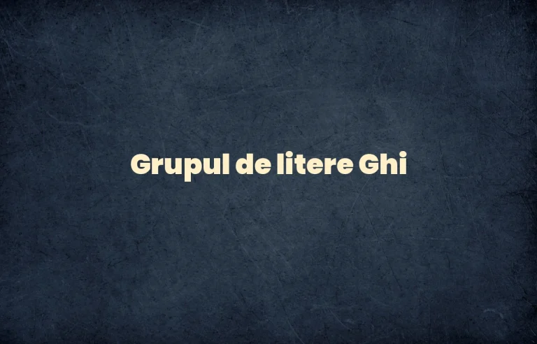 grupul de litere ghi