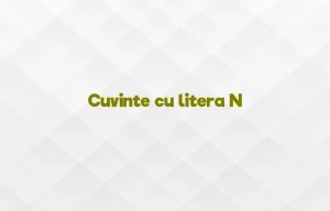 cuvinte cu litera n