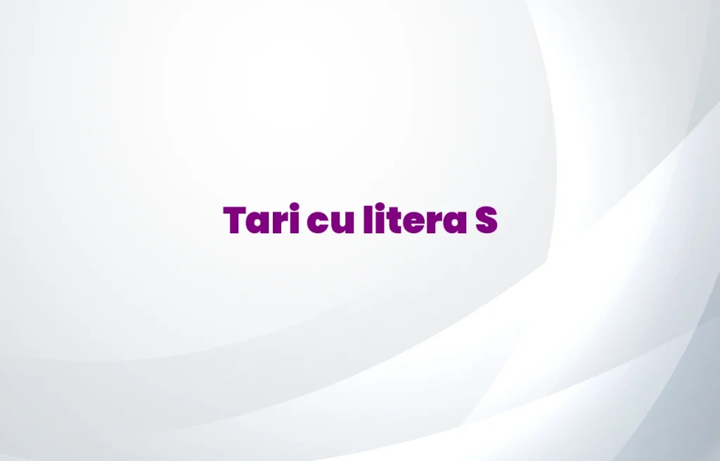 tari cu litera s