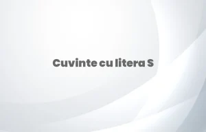 cuvinte cu litera s