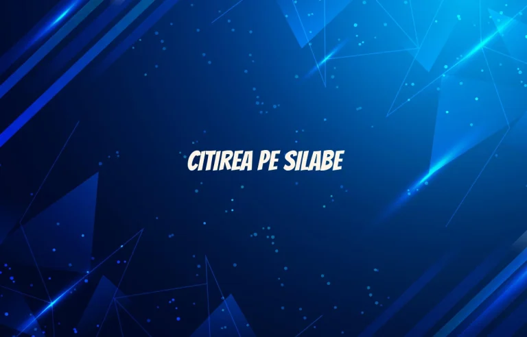 citirea pe silabe