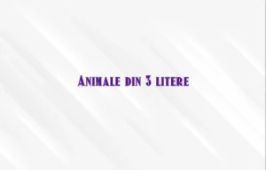 animale din 3 litere