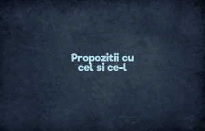 propozitii cu cel si ce-l