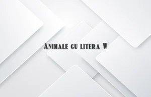 animale cu litera w