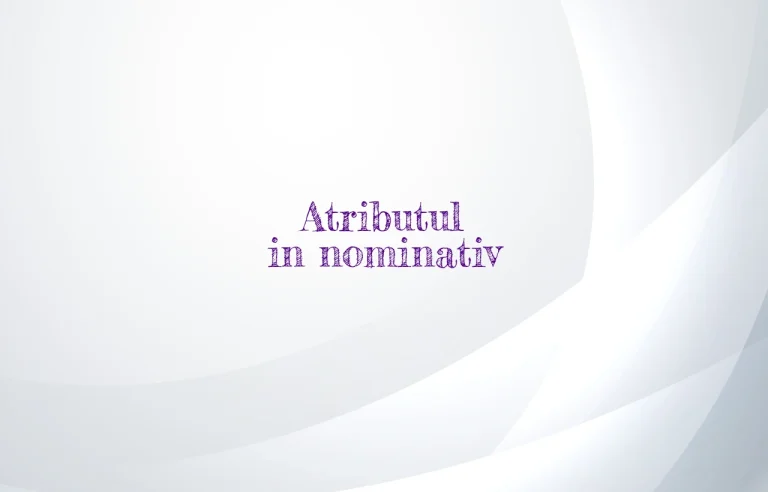 atribut in nominativ