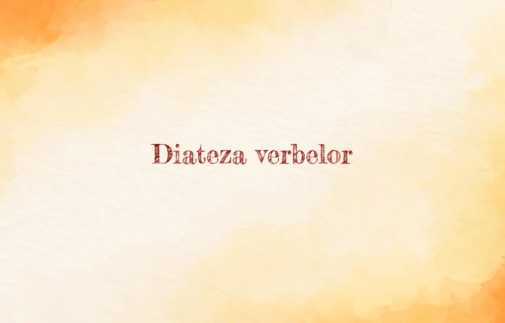 diateza verbelor