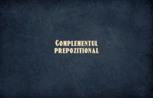 complementul prepozitional