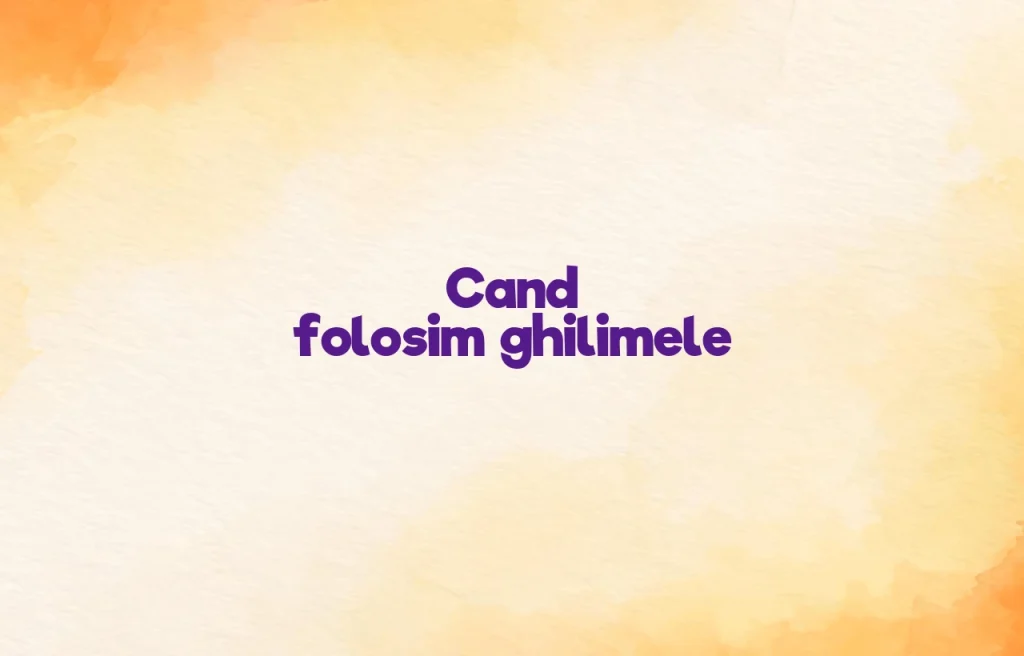 cand folosim ghilimele
