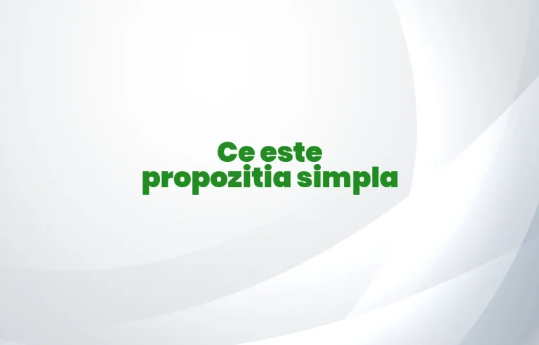 ce este propozitia simpla