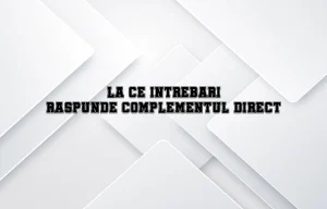la ce intrebari raspunde complementul direct
